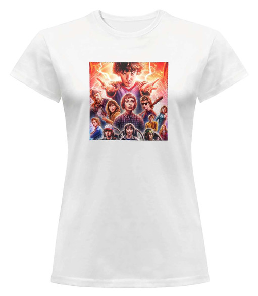 Bluzka damska z naszywką Stranger Things squad 2