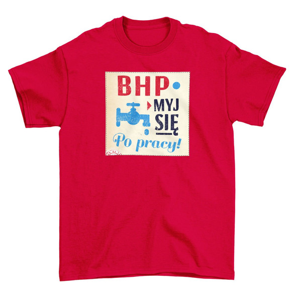 Koszulka z naszywką PRL-BHP
