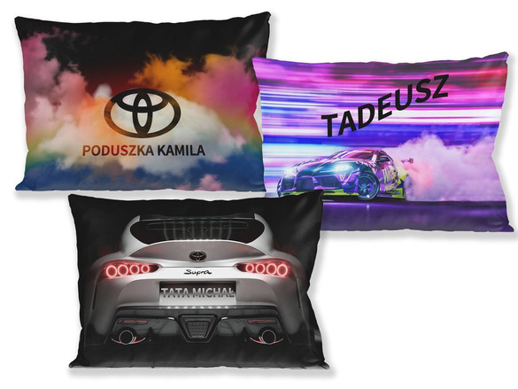 Poduszka fana TOYOTA FULLPRINT 60x40cm WZORY