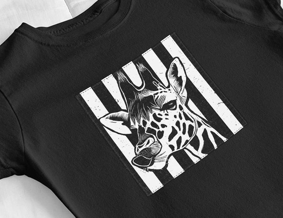 Bluzka damska z naszywką Giraffe/ żyrafa