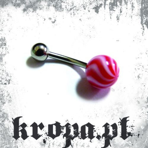 Banan do pępka - akrylowe kulki 17