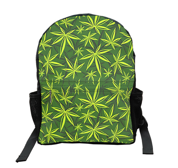 Plecak Szkolny TRAWKA/ WEED PATTERN Dodaj napis!