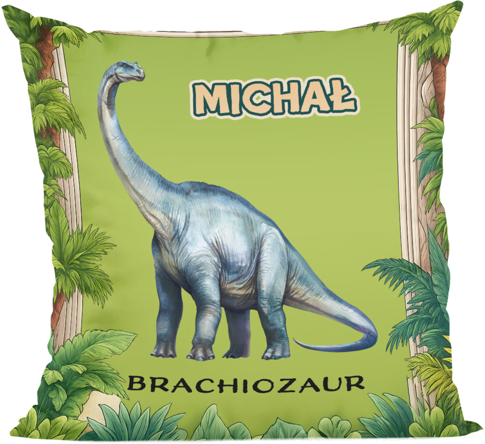 Poduszka Dinozaury Brachiozaur z imieniem dziecka