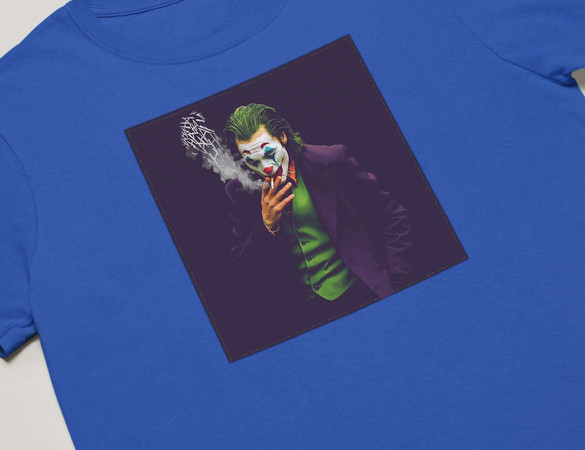 Koszulka z naszywką Joker Smoking