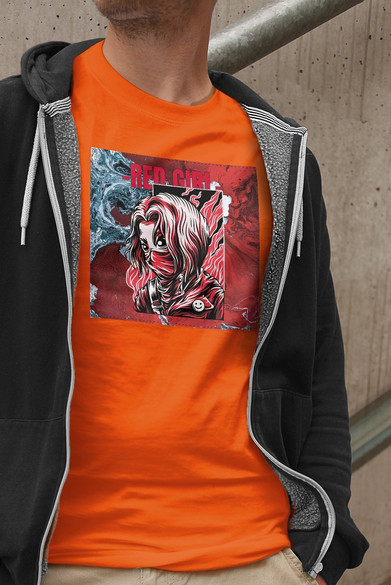 Koszulka z naszywką RED GIRL