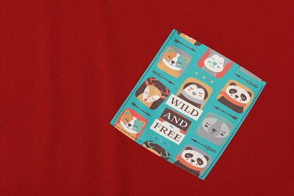 Koszulka z kieszonką WILD AND FREE