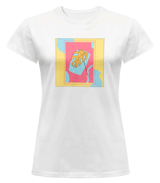 Bluzka damska z naszywką Monstera