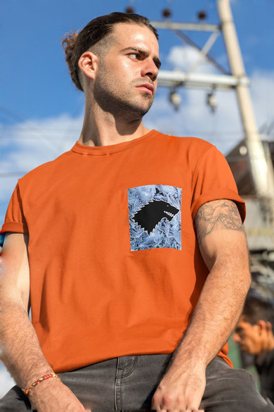 Koszulka z kieszonką GRA O TRON STARK