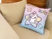 Poduszka Jednorożec Kawaii z tęczą – personalizowana, prezent dla dziecka 40x40cm