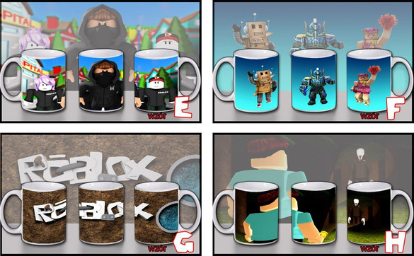 Kubek ROBLOX wzory + imię gracza GRATIS