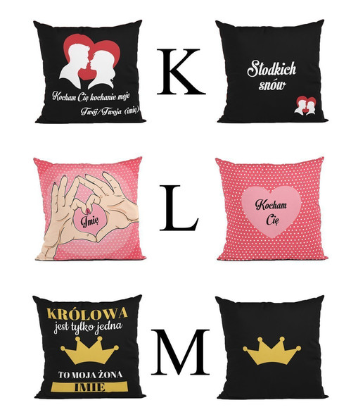 Poduszka na Walentynki + Magnes i Imię GRATIS!