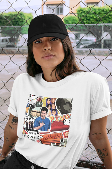 Koszulka z naszywką Friends collage