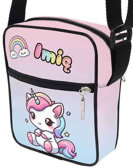 Listonoszka Jednorożec Kawaii z tęczą – słodki styl, idealna dla dziewczynki