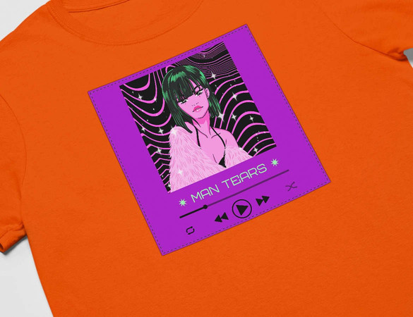 Koszulka z naszywką  Man tears