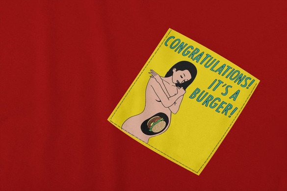 Koszulka z kieszonką IT'S A BURGER