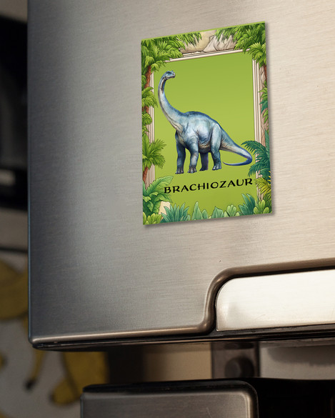 Magnes Dinozaury Brachiozaur z imieniem dziecka