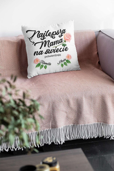 Poduszka Dla Mamy Najlepsza Mama + imiona dzieci