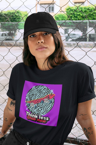 Koszulka z naszywką Think less,scate more