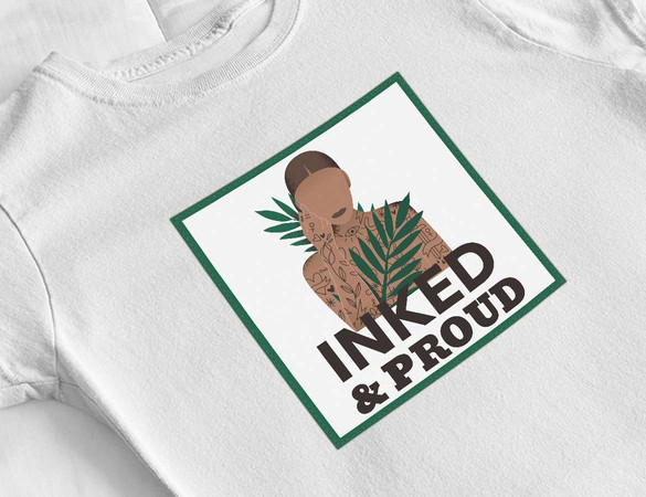 Bluzka damska z naszywką Inked&Proud