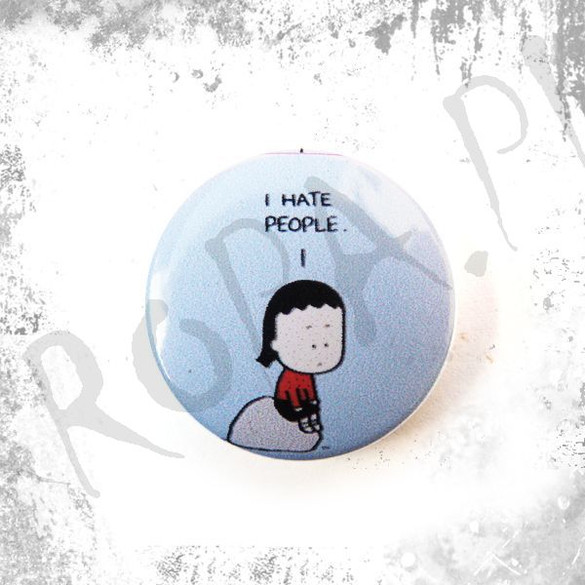 Przypinka I HATE PEOPLE