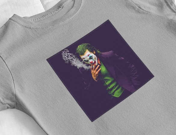 Bluzka damska z naszywką Joker Smoking