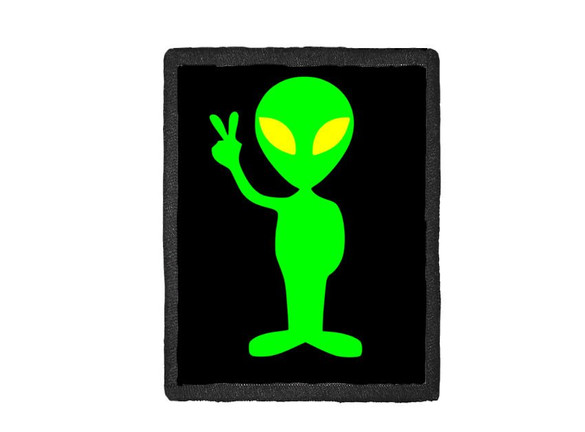 Naszywka UFO OBCY ZNAK POKOJU / ALIEN - PEACE