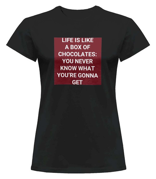 Bluzka damska z naszywką Forrest G. life is like