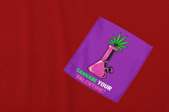 Koszulka z kieszonką CANNABE YOUR VALENTINE
