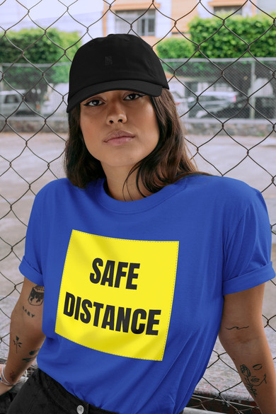 Koszulka z naszywką SAFE ..... Covid-19