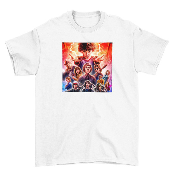 Koszulka z naszywką Stranger Things squad 2