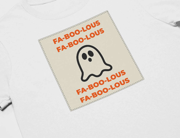 Koszulka z naszywką FA-BOO-LOUS