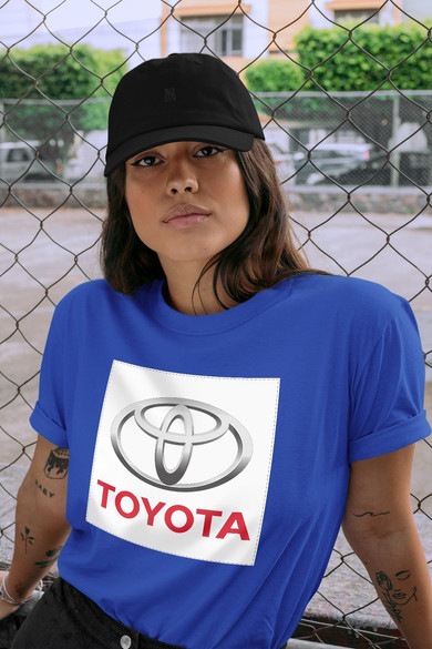 Koszulka z naszywką Toyota logo white