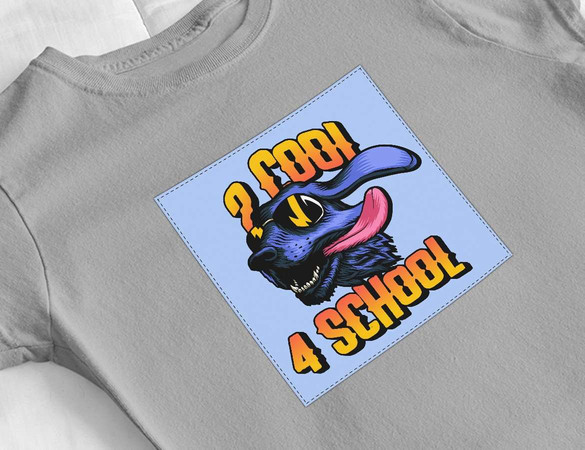 Bluzka damska z naszywką 2 cool 4 school