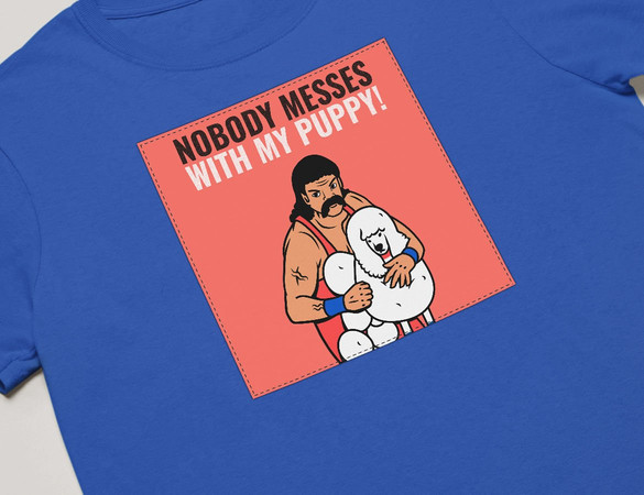 Koszulka z naszywką Nobody messes …