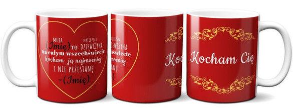 Kubek na Walentynki DODAJ NAPIS!