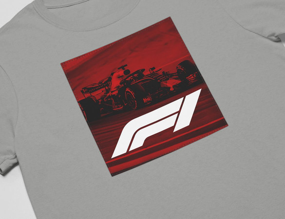 Koszulka z naszywką F1 poster