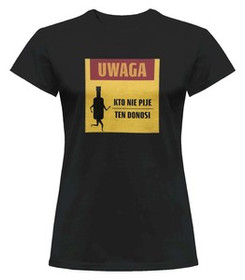 Bluzka damska z naszywką PRL- kto nie pije...