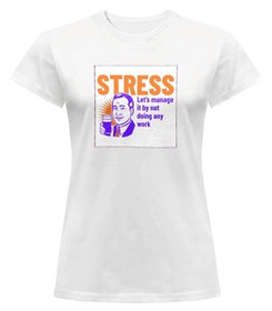 Bluzka damska z naszywką STRESS