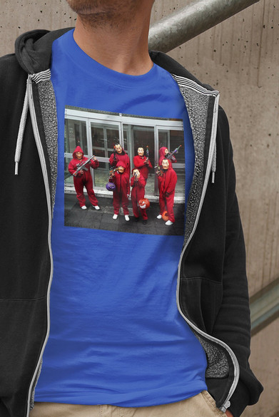 Koszulka z naszywką Dom z papieru 01