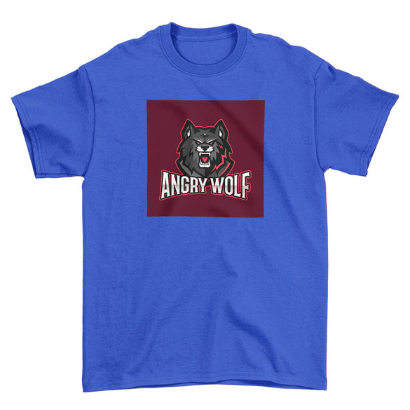 Koszulka z naszywką Angry Wolf