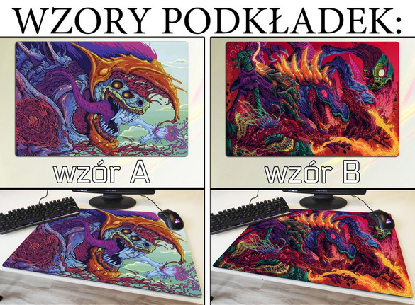Podkładka pod mysz duża HYPER BEAST CS GO 60x40cm