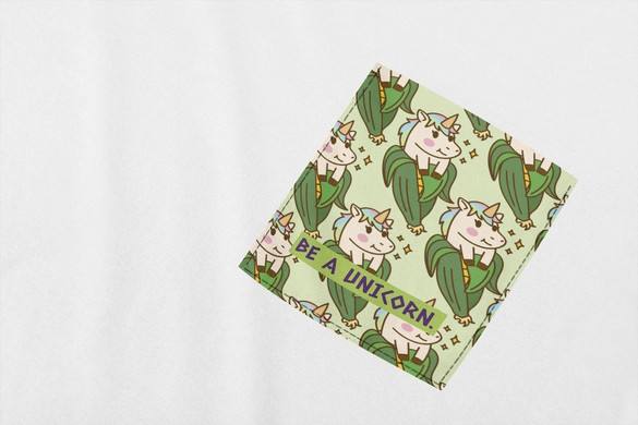 Koszulka z kieszonką BE A UNICORN