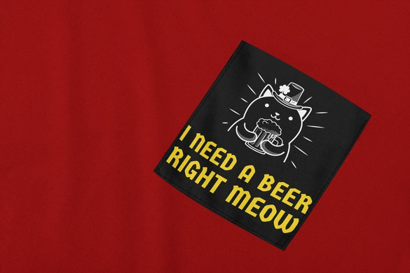 Koszulka z kieszonką I NEED A BEER