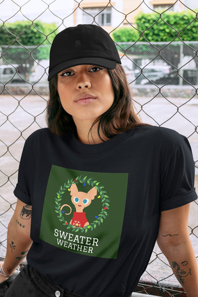 Koszulka z naszywką Sweater weather