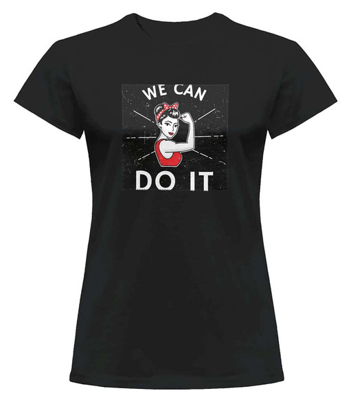 Bluzka damska z naszywką We Can Do It
