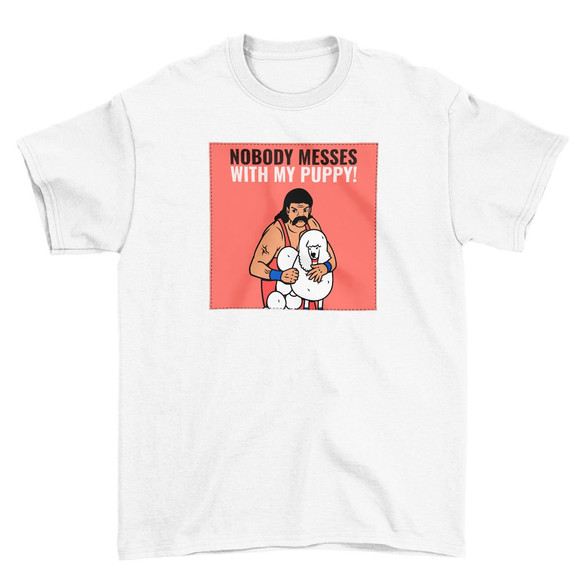 Koszulka z naszywką Nobody messes …