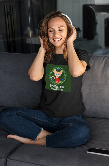 Bluzka damska z naszywką Sweater weather