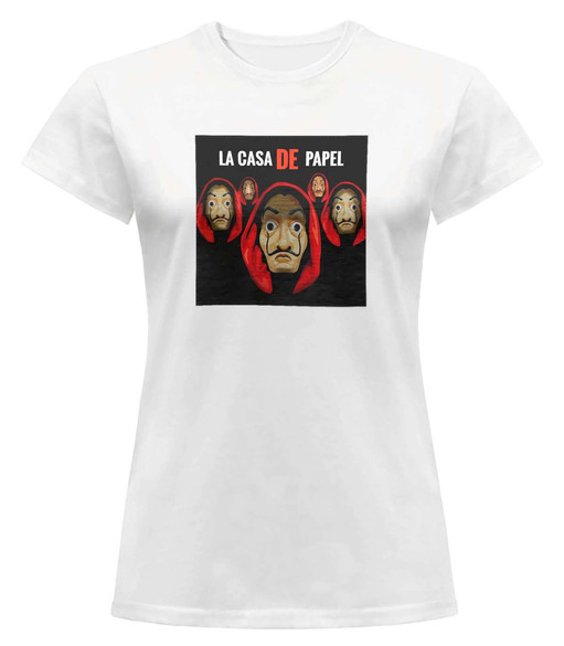 Bluzka damska z naszywką Dom z papieru 02