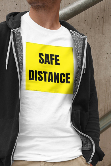 Koszulka z naszywką SAFE ..... Covid-19
