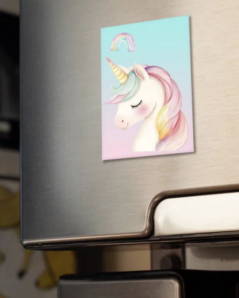 Magnes Jednorożec romantyczny – pastelowa, z imieniem